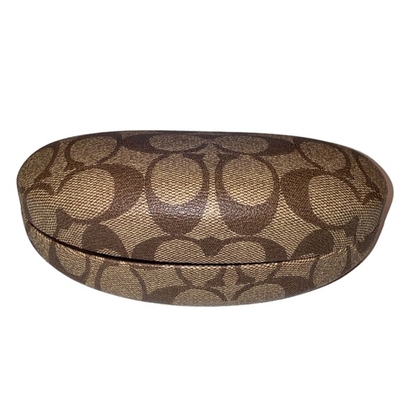 COACH Aviator Shield Sunglasses NWOT in Black & Silver w/Rhinestone Logo Detail - Picture 14 of 14